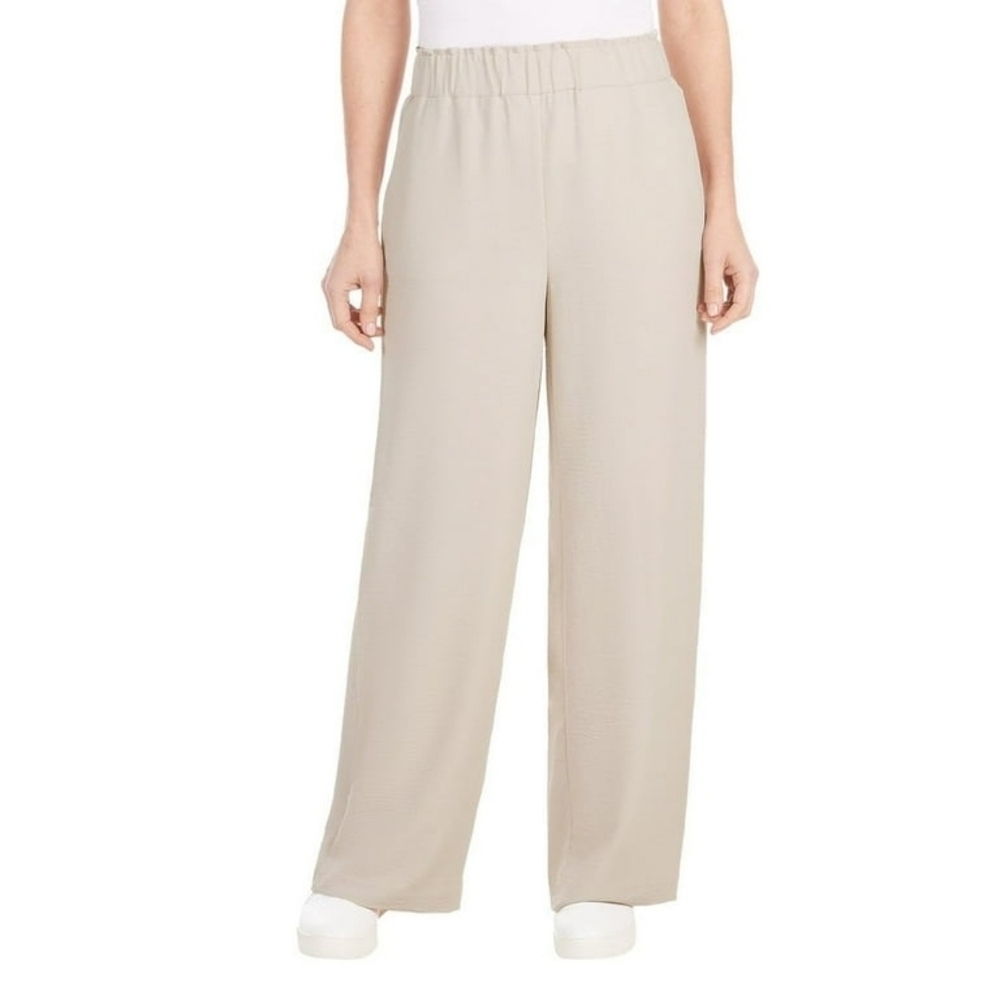 Hillary Radley Wide Leg Oatmeal Cream Pants Size XXL New